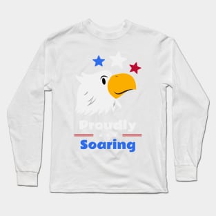 Proudly Soaring 4th of July Bald Eagle Long Sleeve T-Shirt